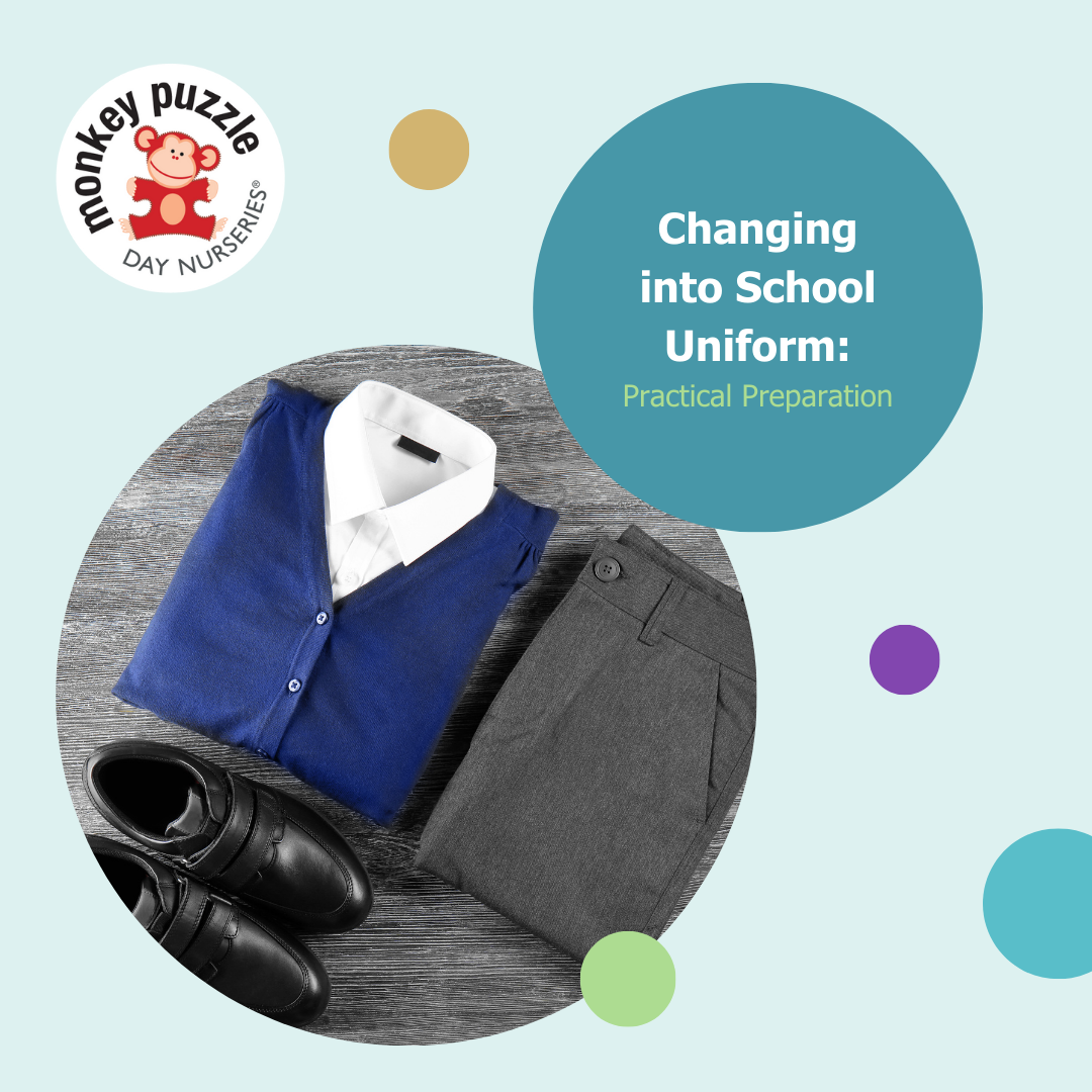 Monkey Puzzle Day Nursery & Preschool Ealing Preparation for Preschool activities - Changing into School Uniform